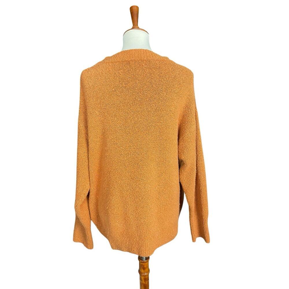 Ava & Viv Women Orange Long Raglan Sleeve Pullover Sweater Size XL - Picture 3 of 7